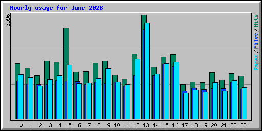 Hourly usage for June 2026